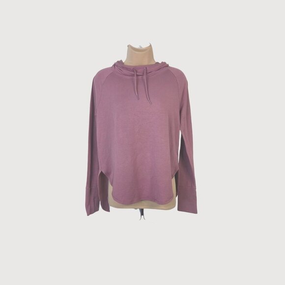 Athletic Works Womens Lightweight Hooded Long Sleeve Pullover Top Small Pink - Picture 2 of 6